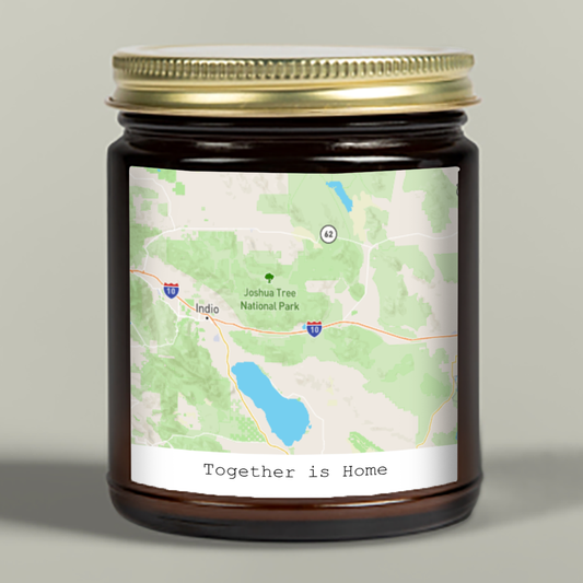 Map Candle - Amber Jar - 9oz