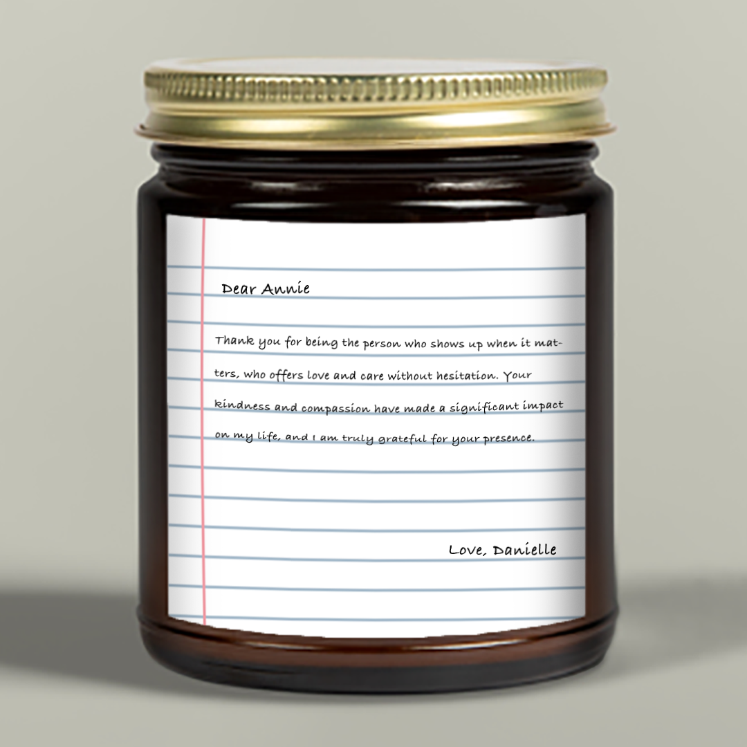 Write a Letter Candle - Amber Jar - 9oz