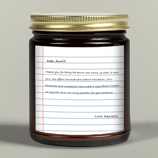 Write a Letter Candle - Amber Jar - 9oz